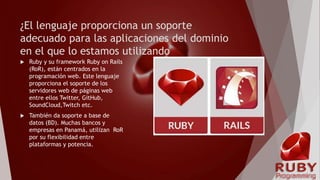 Lenguaje de Programación Ruby | PPTX