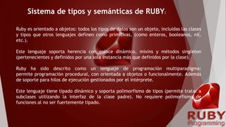 Lenguaje de Programación Ruby | PPTX