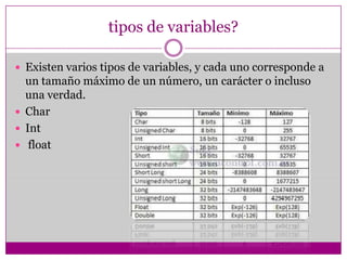 Lenguaje de programacion en c | PPTX