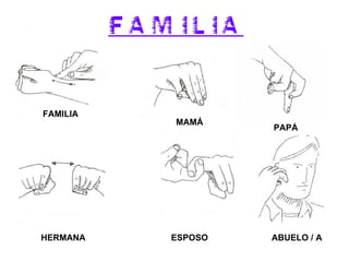 FAMILIA MAMÁ FAMILIA PAPÁ HERMANA ESPOSO ABUELO / A 