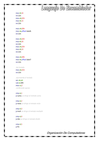 Lenguaje Ensamblador00