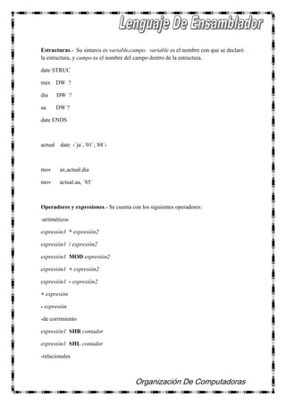Lenguaje Ensamblador00