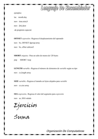 Lenguaje ensamblador