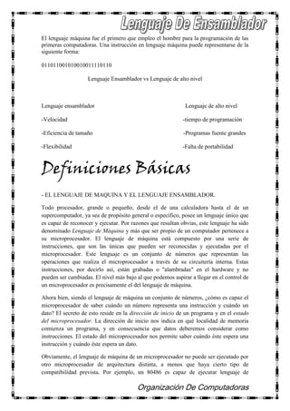 Lenguaje ensamblador