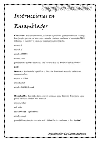 Lenguaje ensamblador