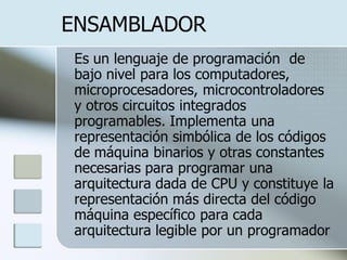Lenguaje ensamblador | PDF