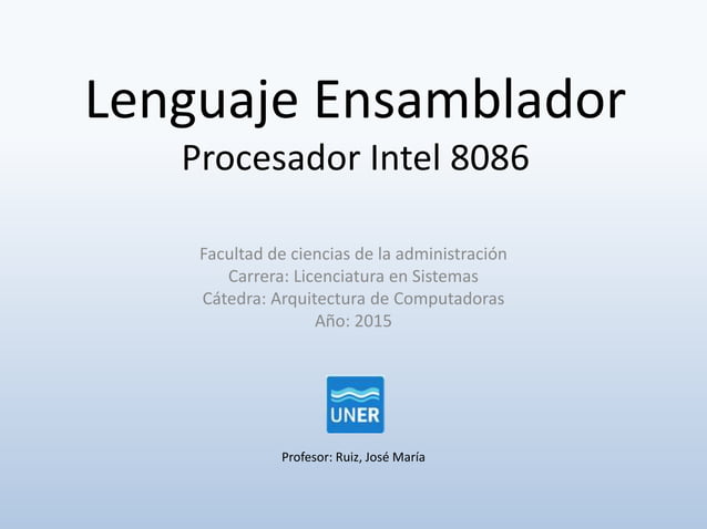 Lenguaje ensamblador PPT