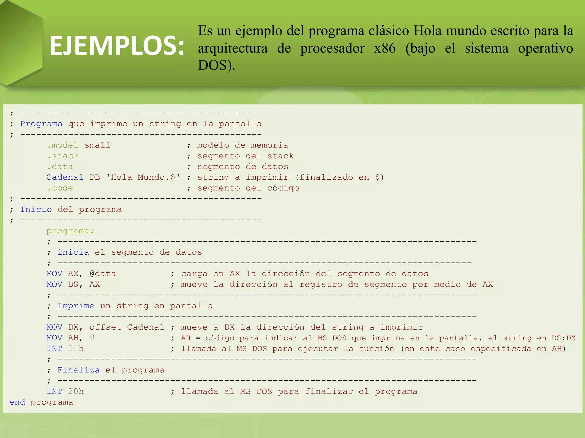 Lenguaje ensamblador | PPTX