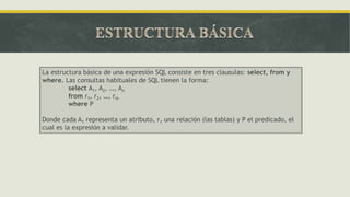 Lenguaje estructurado de consulta | PDF