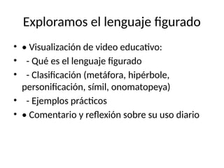 Lenguaje Figurado quinto basico ... | PPTX
