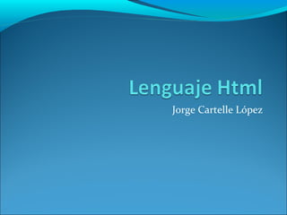 Jorge Cartelle López
 