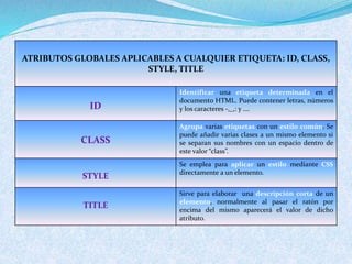 Conceptos básicos HTML | PPTX