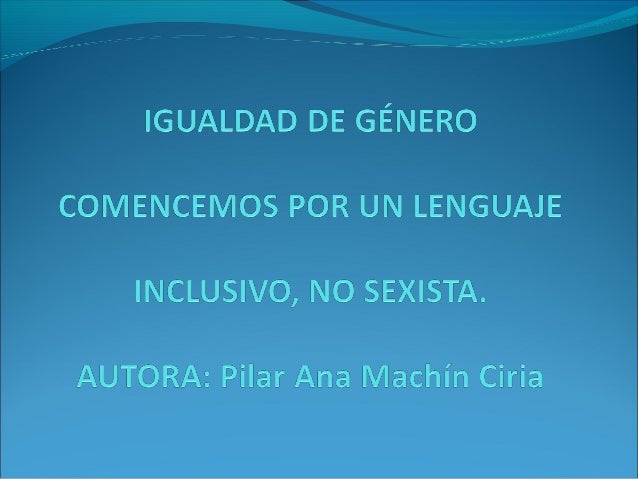 Lenguaje Inclusivo