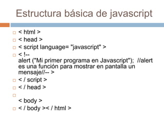 @manuel tecnoblog: estructurando javascript Images... Lenguaje javascript | PPTX