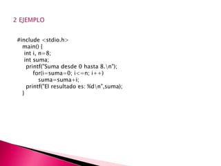 Lenguaje java utilizando la estructura for | PPTX