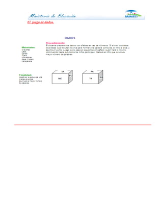 El juego de dados.
 