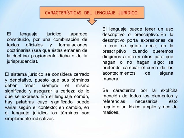 Lenguaje jurídico