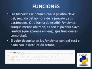 Lenguaje phython | PPT | Descarga Gratuita