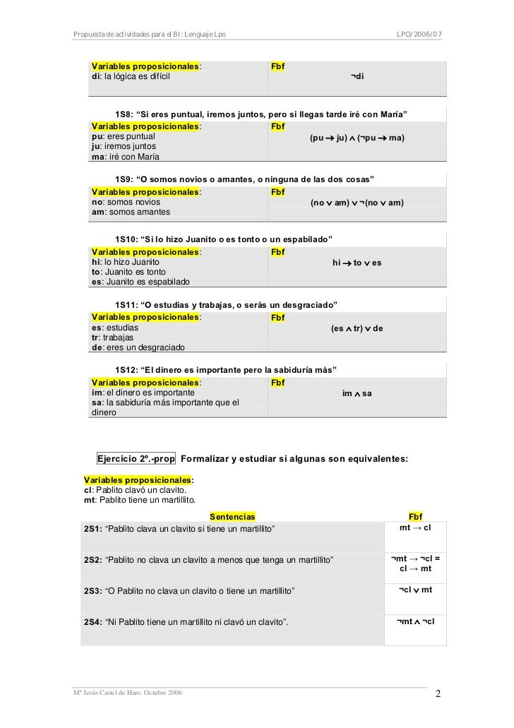 Lenguaje proposicional