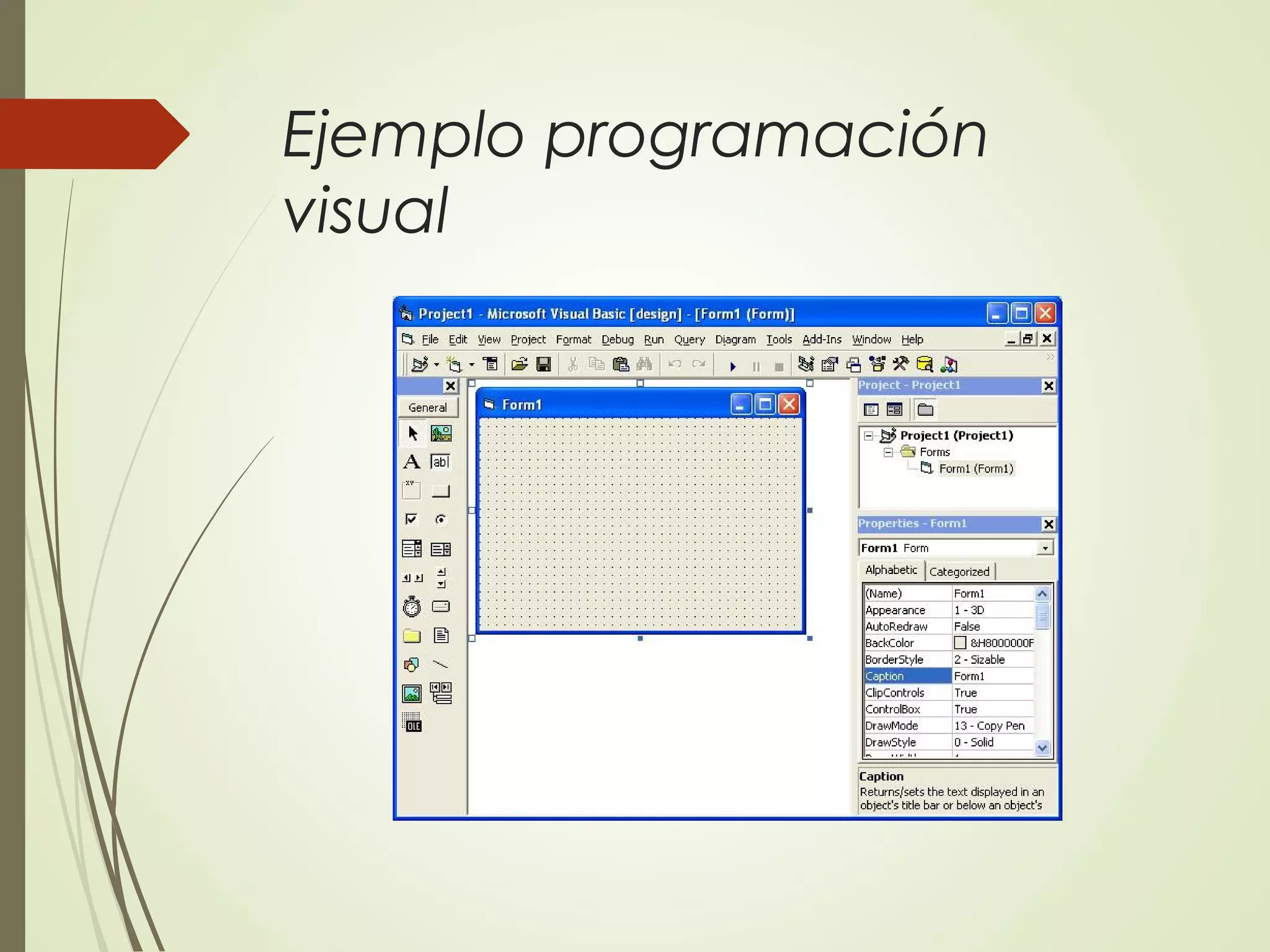 Ejemplo programación
visual
 