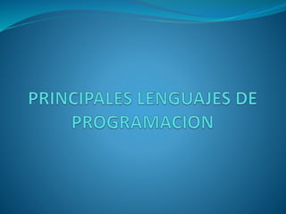 Lenguajes de programacion (exposicion) | PPTX