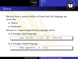 Lenguajes programacionalternativos | PPT