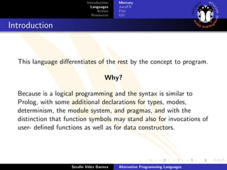 Lenguajes programacionalternativos | PPT