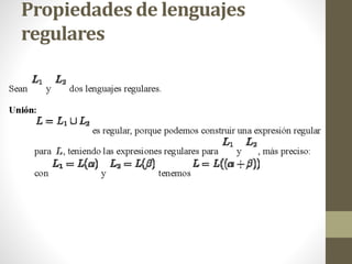 Lenguajes regulares PPT
