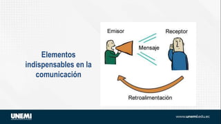 Elementos
indispensables en la
comunicación
 