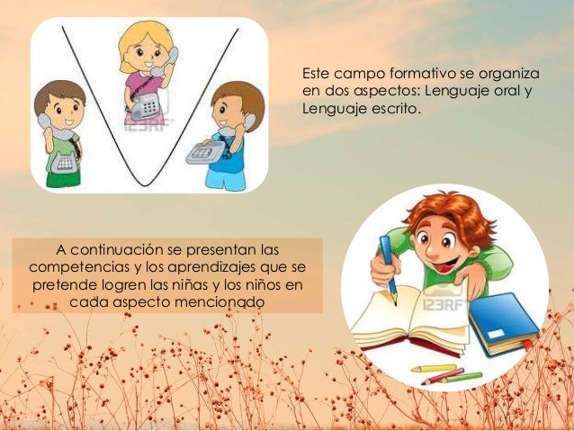 campo formativo Lenguaje y comunicación