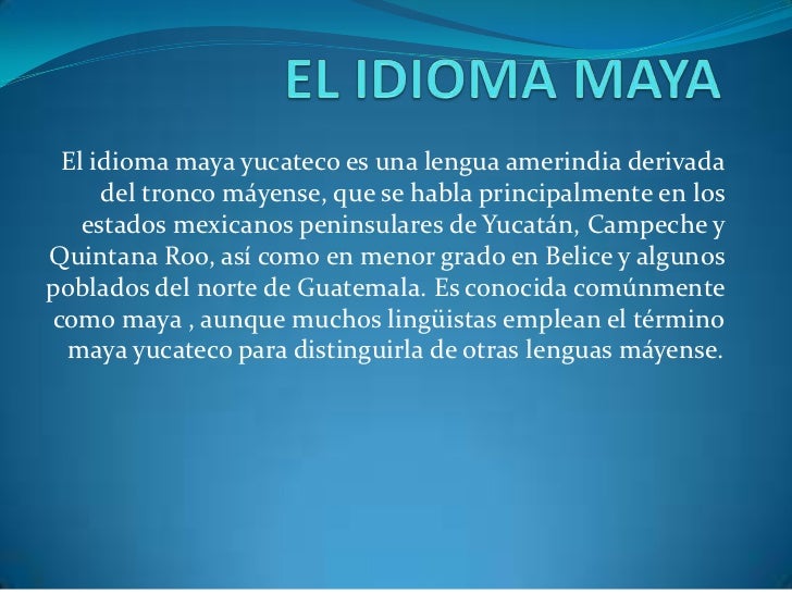 Lengua maya
