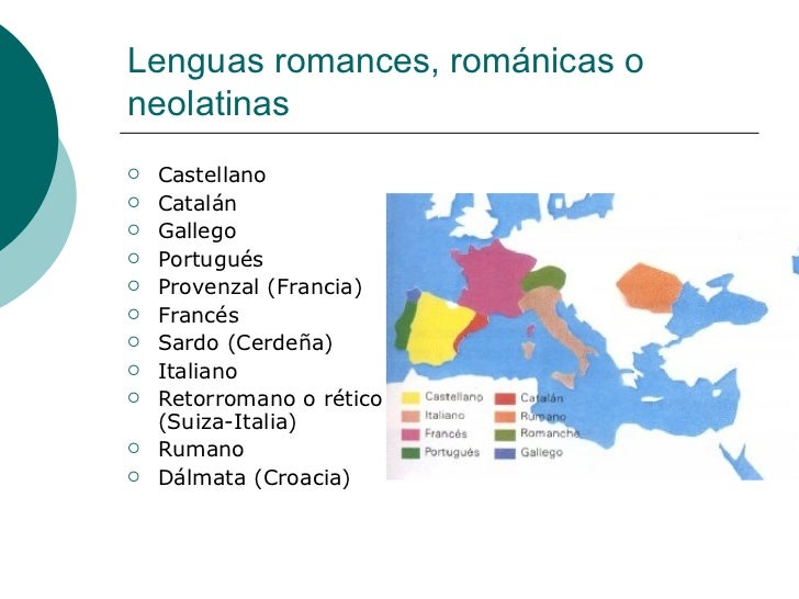 Resultado de imagen de lenguas romances