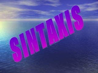 SINTAXIS 