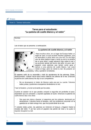 Sector Lenguaje y Comunicación




 ? Anexo
      Nivel 2 / Tareas Aplicadas
            3




 32                              Marzo 2007, primera versión pública
 