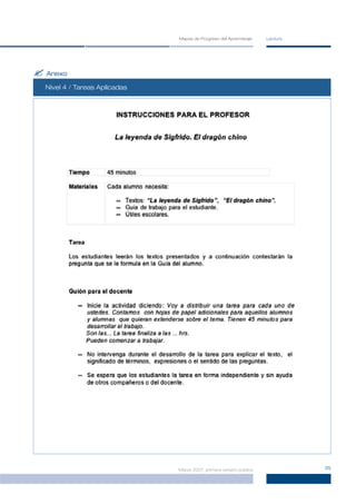 Mapas de Progreso del Aprendizaje     Lectura




? Anexo
  Nivel 2 / Tareas Aplicadas
        3
        4




                               Marzo 2007, primera versión pública             35
 
