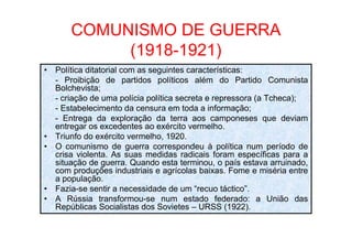 A CONSTRUÇÃO DO MODELO SOVIÉTICO