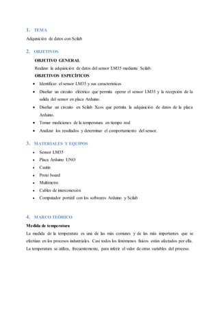 Adquisición de señales con Scilab/Xcos - Arduino. | DOCX