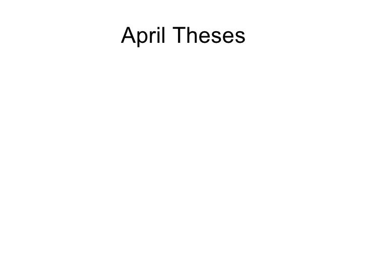 Lenin's april theses significance