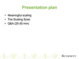 Scaling of agricultural innovations 
