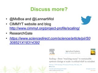 Scaling of agricultural innovations 