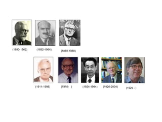 (1892-1964) (1911-1998) (1890-1962) (1889-1988) (1920-2004) (1924-1994) (1916-  ) (1929 - ) 