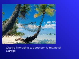 Questa immagine ci porta con la mente ai Caraibi. 