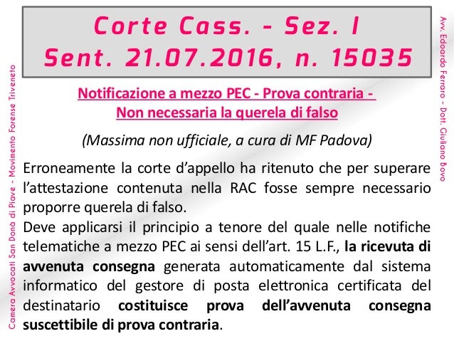 Le Notifiche Via Pec Lo Stato Dell Arte