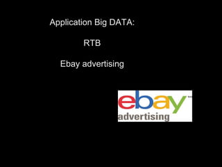 Update on RTB 
Application Big DATA: 
RTB 
Ebay advertising 
 