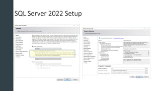 SQL Server 2022 Setup
 
