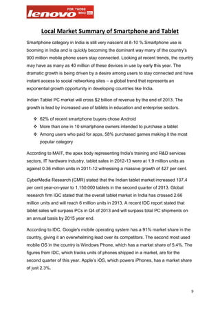 Smartphone Case Study Lenovo assignment on Smartphones & Tablets - L.I.M.E-5 Case Study | PDF