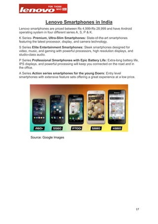 Smartphone Case Study Lenovo assignment on Smartphones & Tablets - L.I.M.E-5 Case Study | PDF