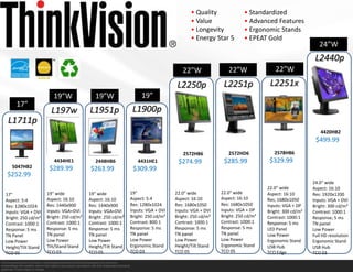 16:9 Full HD LED DisplaysDesignStylish Smooth or Glossy Cover