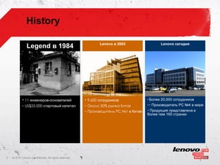 Презентация Продукции Lenonvo | PPT