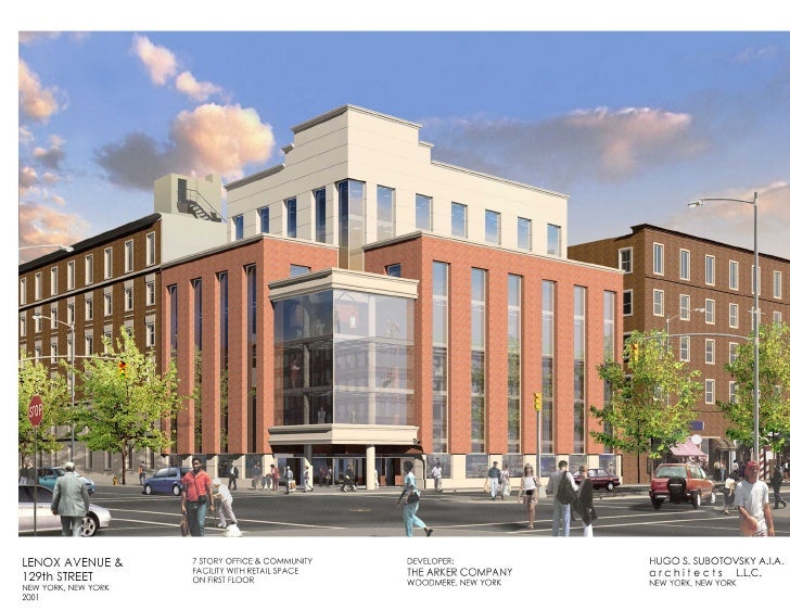Corner Bldg.(Retail & Apartment) Lenox & 129thPosition Senior Design…
